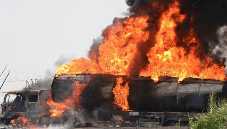 انفجارشاحنة تحمل مكثفات الغاز جنوب إيران