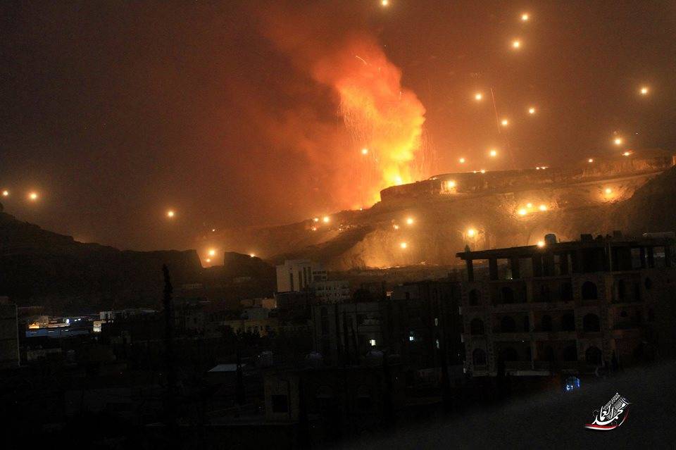 قصف صهيوني سعودي همجي على العاصمة اليمنية صنعاء يستهدف المدنيين,