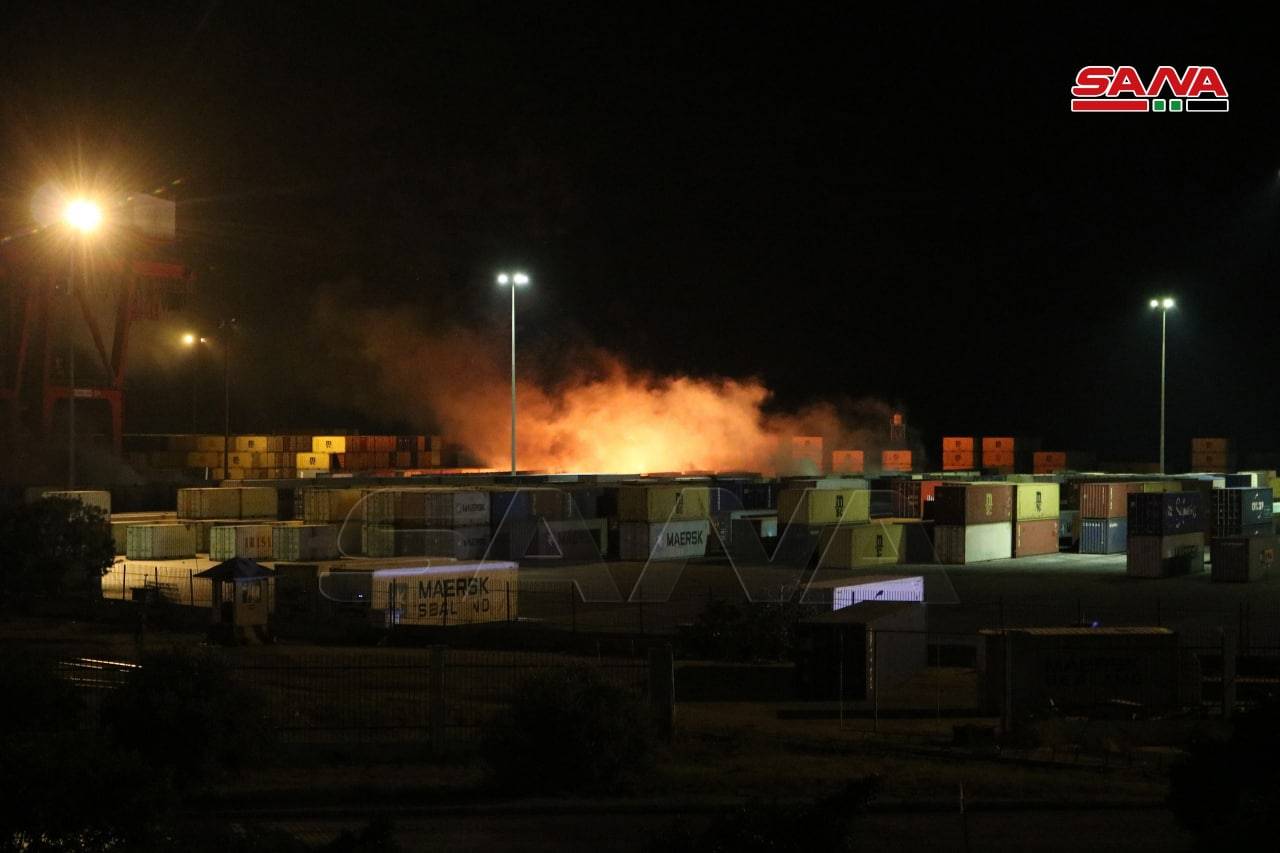 عدوان جوي إسرائيلي يستهدف محيط مرفأ اللاذقية في غرب سوريا