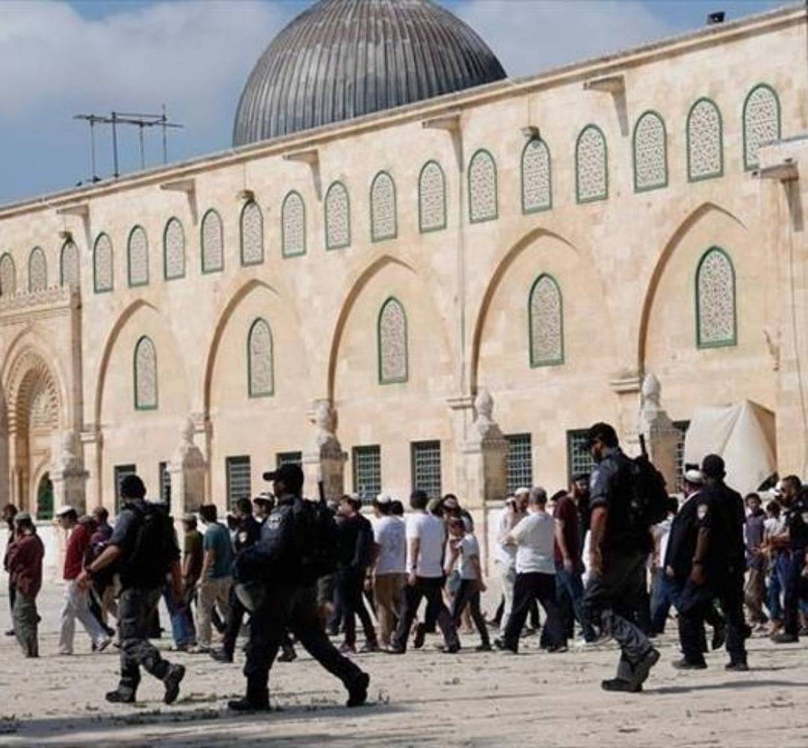 المستوطنين يقتحمون الأقصى برفقة الإرهابي بن غفير ويؤدون شعائر تلمودية جماعية بالأقصى