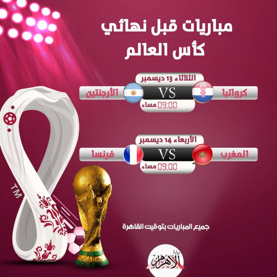 موعد مباريات نصف نهائي كأس العالم قطر 2022 بالتفصيل 2333