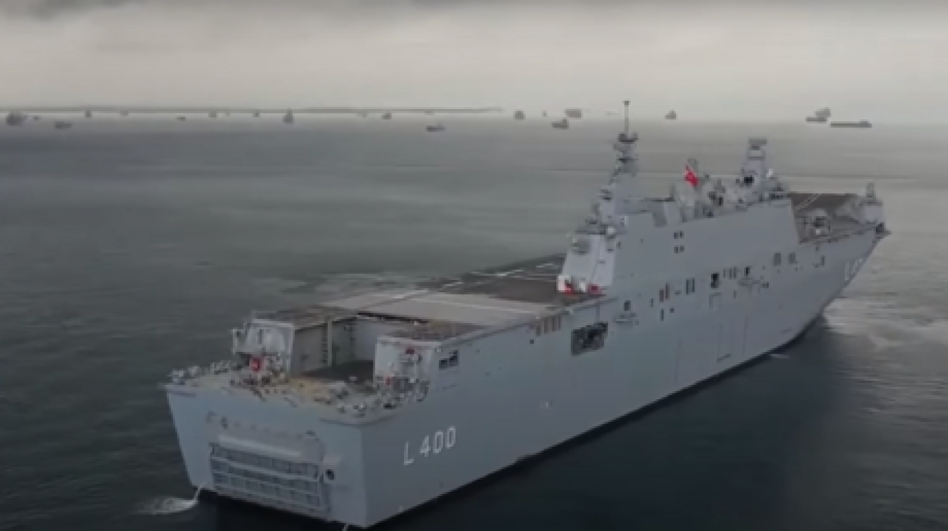 بالفيديو مواصفات السفينة التركية الجديدة الحاملة المروحيات والمسيرات ( أناضول )