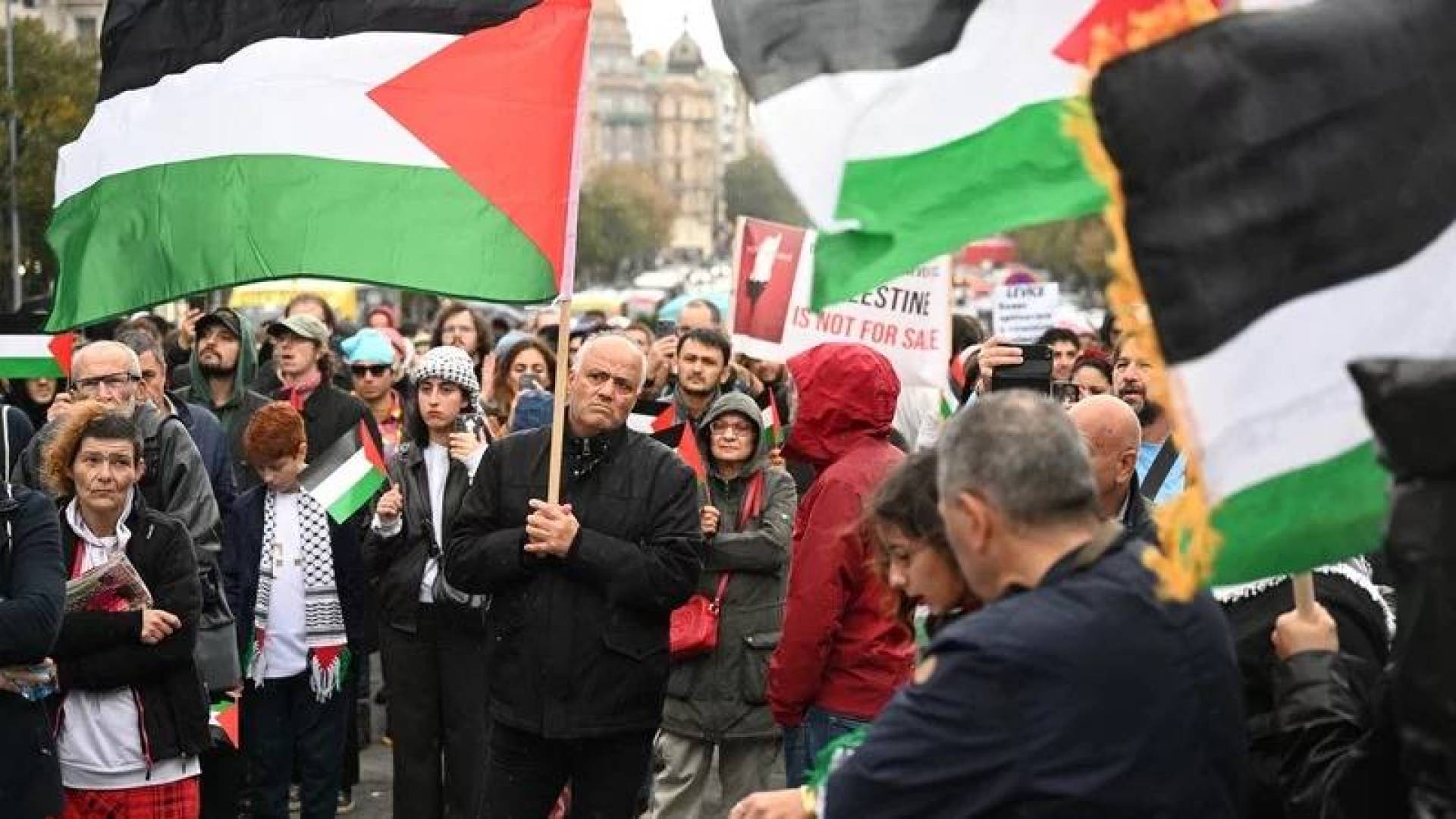 براغ تنتفض دعما لغزة