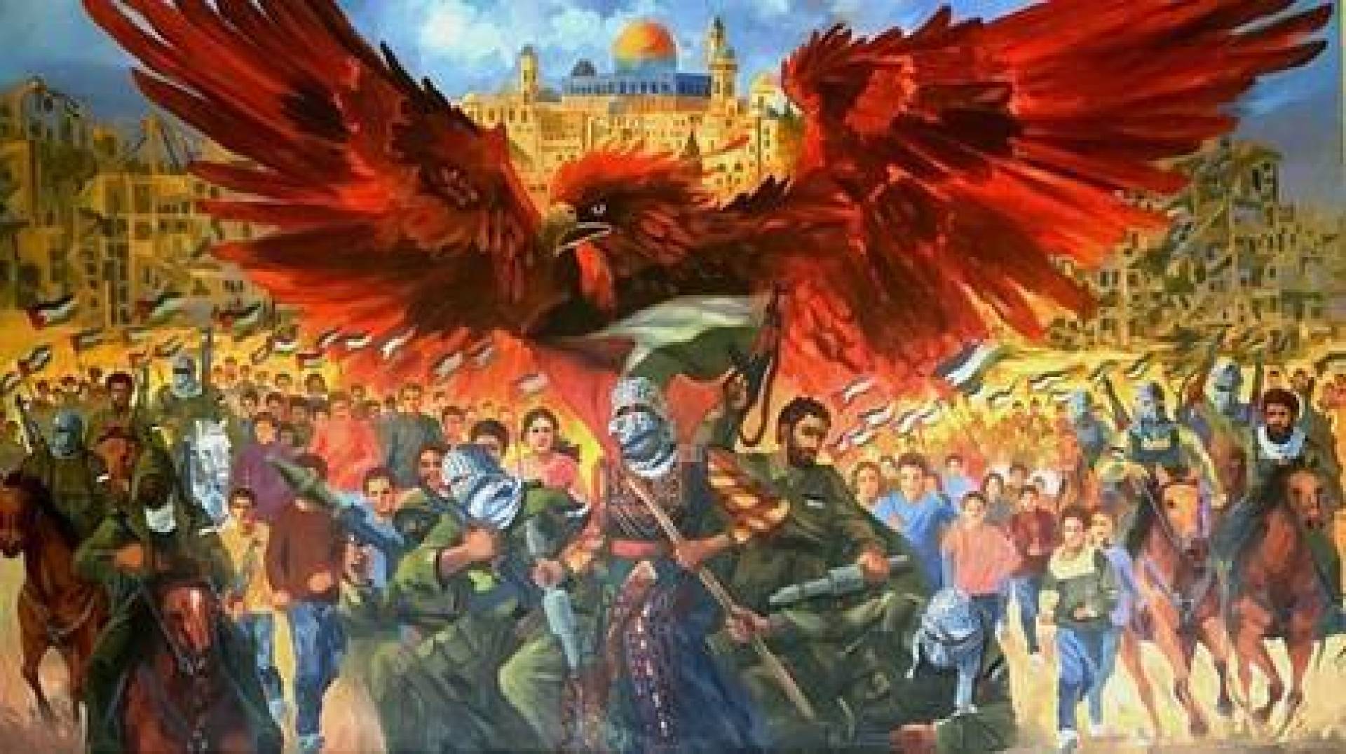 فنان فلسطيني يجسد تاريخ وتراث القضية الفلسطينية في لوحاته (صور)