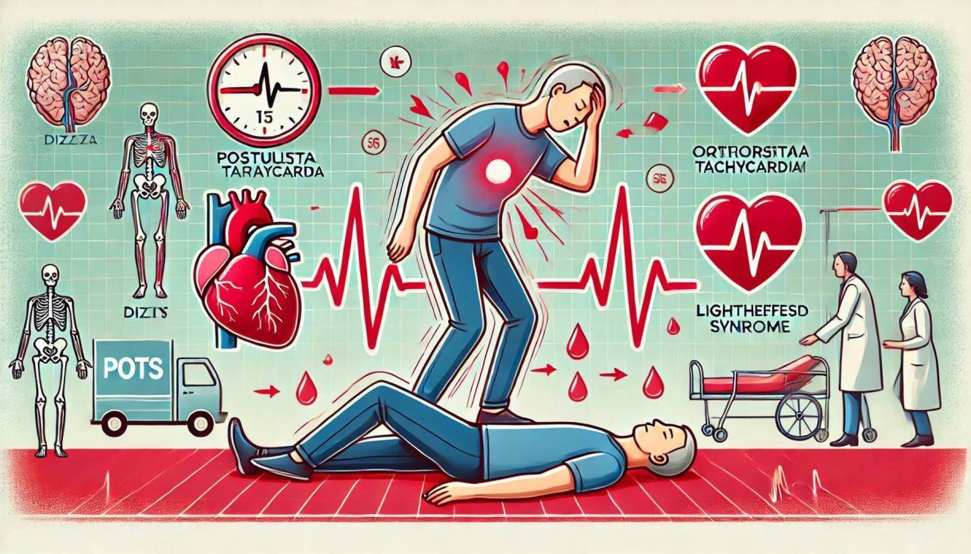 متلازمة تسارع ضربات القلب عند الانتقال من وضعية الاستلقاء إلى الوقوف (POTS)
