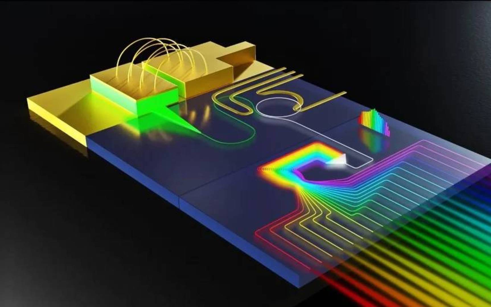 ابتكار شريحة ليزرية قادرة على توليد ضوء متعدد الألوان لتسريع الإنترنت