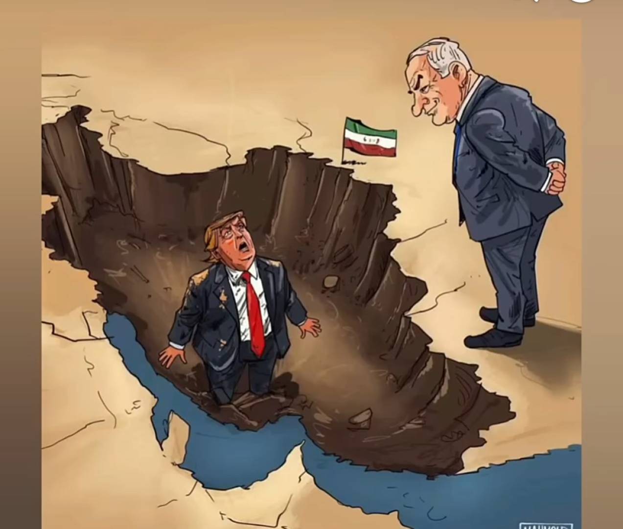 الهزيمة المرة التي ترهق من يقف خلف ترامب ولا يعرف كيف يحضره كي يعلنها للعالم.
أم ان ارسال البنتاغون 5000 جندي من مشاة البحرية الأمريكية في مهمة بلا رجعة إلى جزيرة “ خرج” قد تقلب المعادلة .؟
 الحرب على إيران وصلت الى مرحلة حرجة للغاية مع دخول الحوثيون في اليمن على الجبهة بهجمات صاروخية على إسرائيل مع إيران التي تقوم بهجوم واسع النطاق على البنية التحتية الأمريكية في دول شرق الأوسط نشرت الولايات المتحدة الفرقة 82 المحمولة جواً وقوات المارينز في الشرق الأوسط والهدف ليس خوض حرب طويلة الأمد ، بل السيطرة على جزيرة خرج ، التي تملك تحتوي على 90-95% من إجمالي صادرات النفط الإيرانية المنقولة بحراً. تسعى الولايات المتحدة إلى عماية 