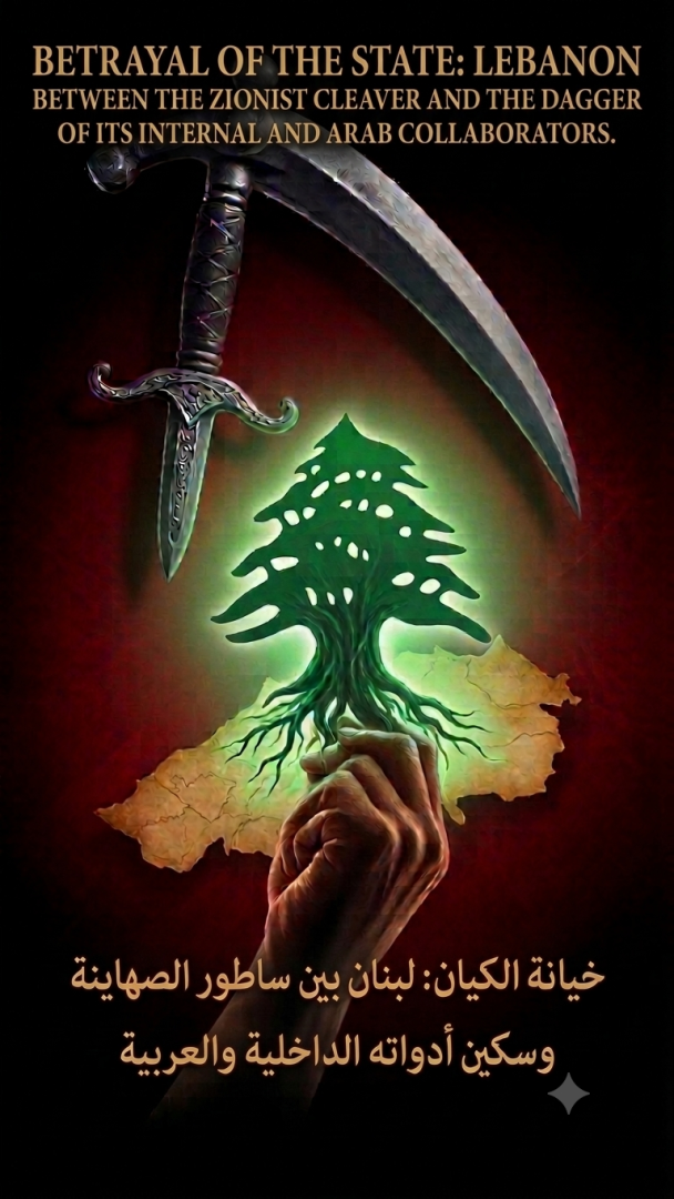خِيَانَةُ الكِيَانِ: لُبْنَانُ بَيْنَ سَاطُورِ الصَّهَايِنَةِ وَسِكِّينِ أَدَوَاتِهِ الدَّاخِلِيَّةِ