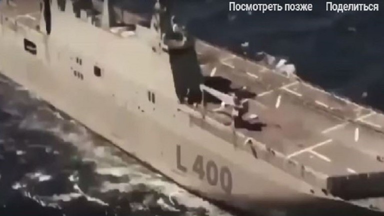 أول حاملة طائرات تركية محلية الصنع تبحر في المتوسط, فيديو