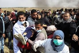 وزارة الصحة الفلسطينية:  اكثر من 55مصاب اثناء مسيرة العودة وكسر الحصار