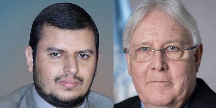 السيد عبدالملك الحوثي في لقاء مع المبعوث الأممي الى اليمن