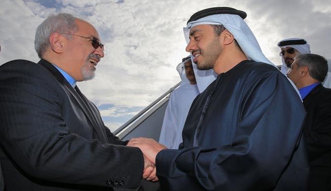 اتصال تضامن مع ايران أجراه وزير خارجية الامارات عبد الله بن زايد مع الوزير جواد ظريف