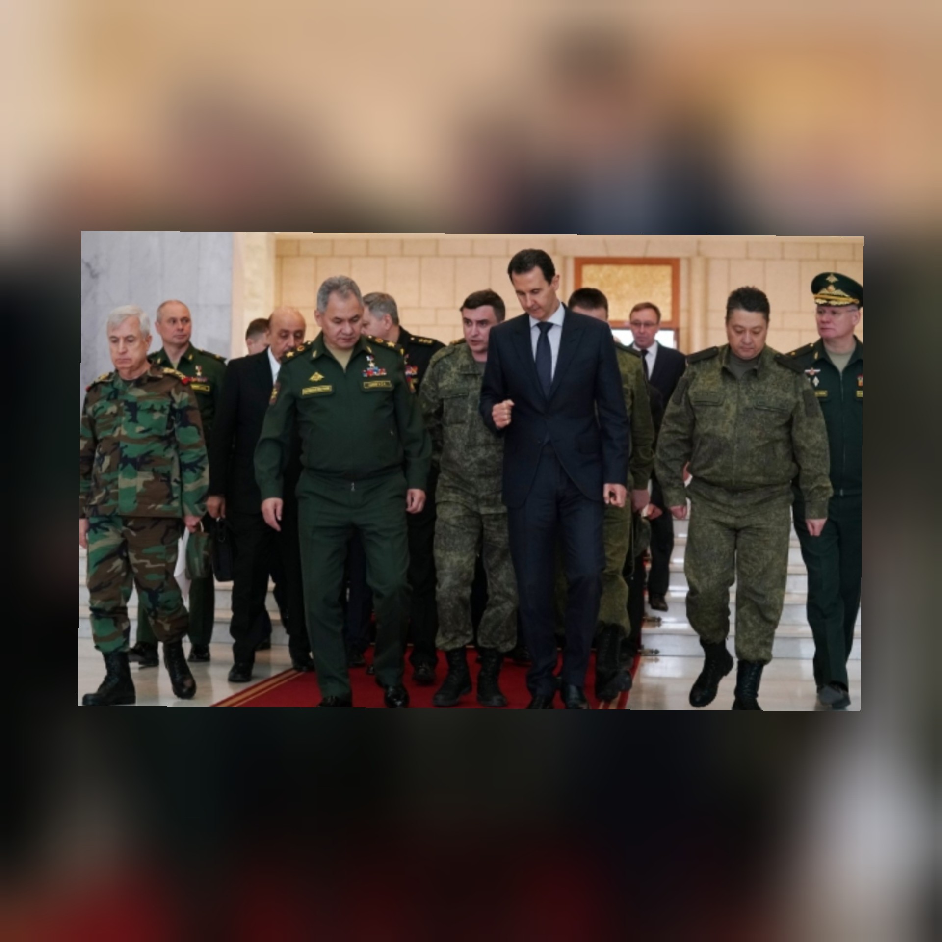 الرئيس السوري في لقاء لوزير الدفاع الروسي