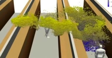 مشهد مرعب وصادم.. يوضح كيف تنتقل عدوى كورونا من السعال