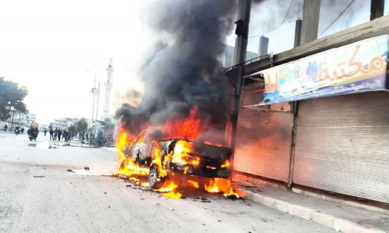 فيديو حشود واشتباكات دموية بين مسلحي تركيا في جرابلس السورية