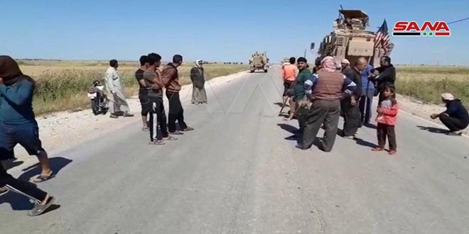 فيديو ..أهالي القاهرة يعترضون رتلاً أميركياً شرق الفرات السورية