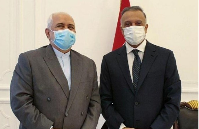 الكاظمي وظريف يبحثان عددا من القضايا الإقليمية والدولية