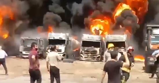 حريق في كارمنشاه الايرانية يرجح ان تكون خلفة أياد عميلة لإسرائيل..