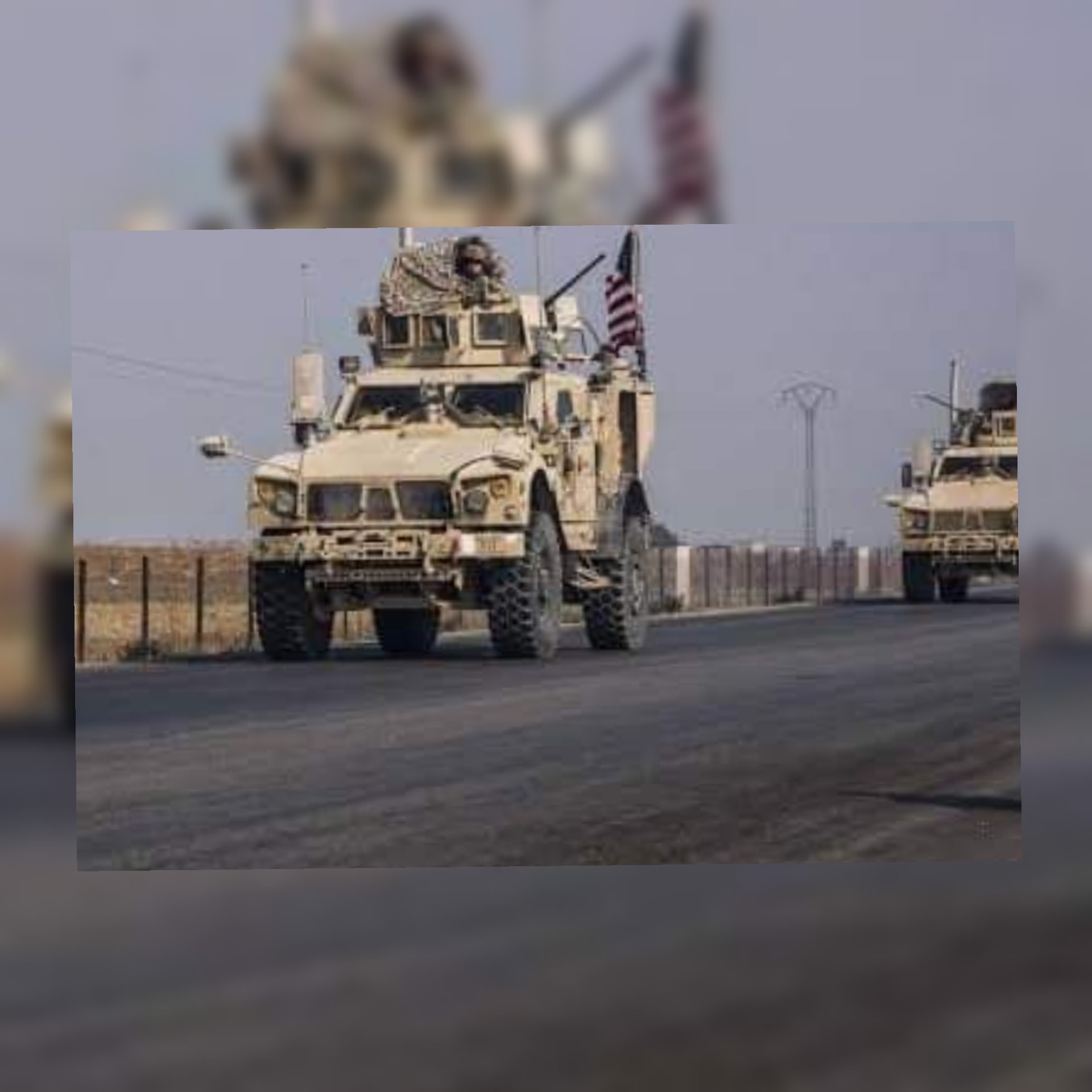 رصد قافلة لقوات التحالف الامريكي تدخل  القامشلي