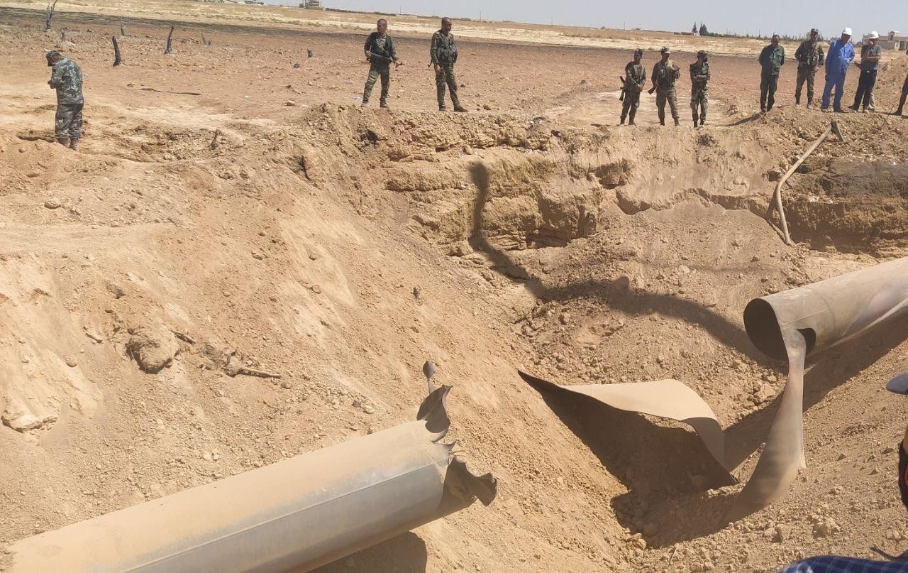 خاص لإضاءات..فيديو من موقع خط الغاز الذي تم استهدافه في سوريا