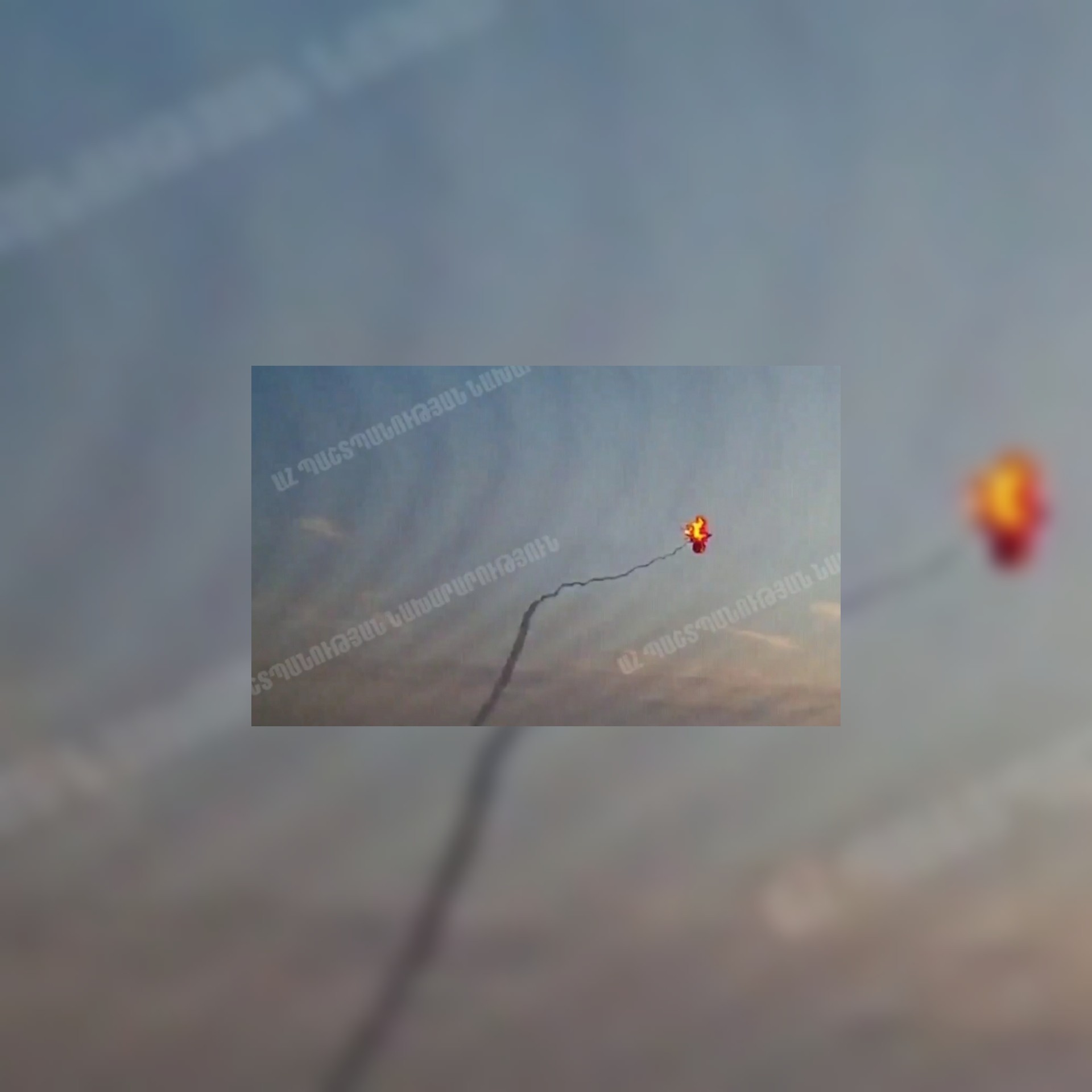 وزارة الدفاع الارمينية تنشر فيديو لصاروخ أرميني يدمر مروحية أذربيجانية