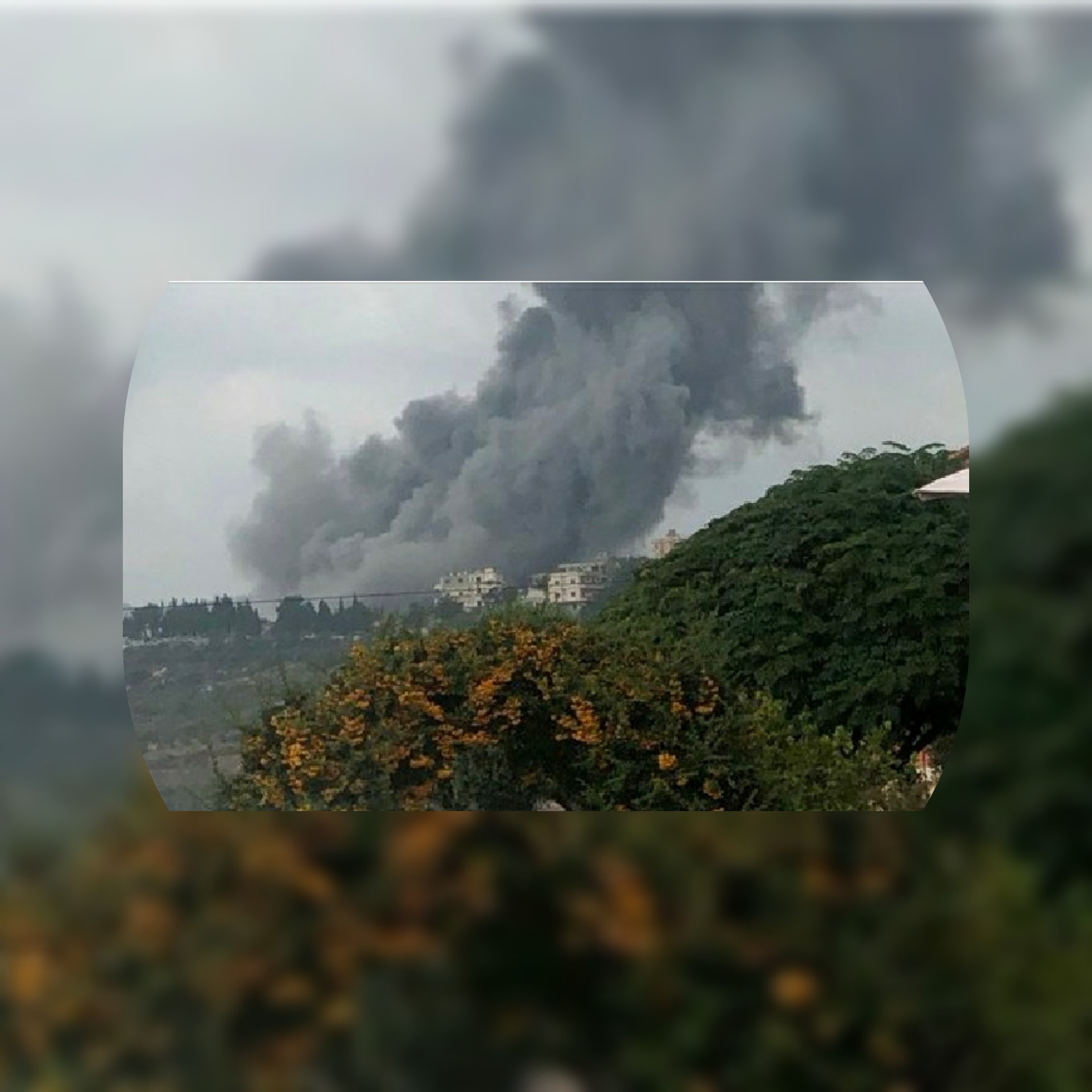 بالفيديو انفجار عنيف في عين قانا جنوبي لبنان