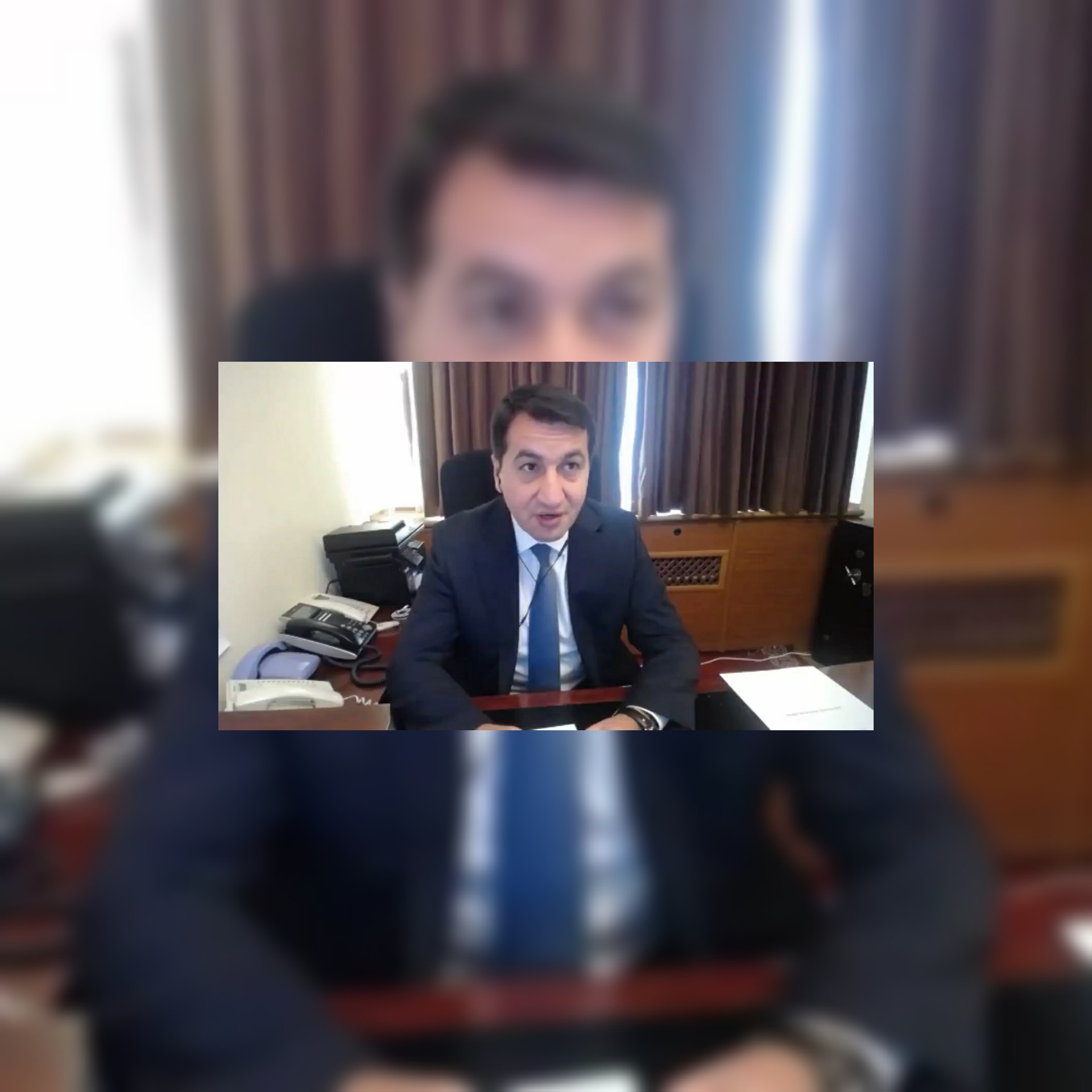 بالفيديو المستشار السياسي للرئيس الأذربيجاني يعترف بوجود تعاون أمني مع دولة الإحتلال واستخدام طائرات اسرائيلية الصنع