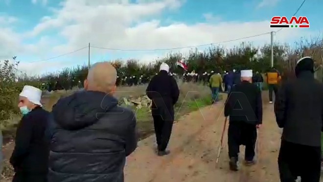 قوات الاحتلال تعتدي على أهالي الجولان السوري المحتل