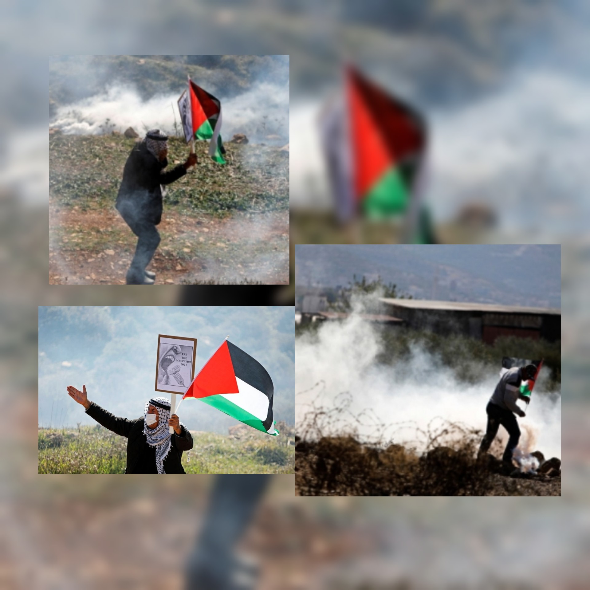 بالصور الاحتلال الإسرائيلي يقمع مسيرة في بيت دجن شرق نابلس