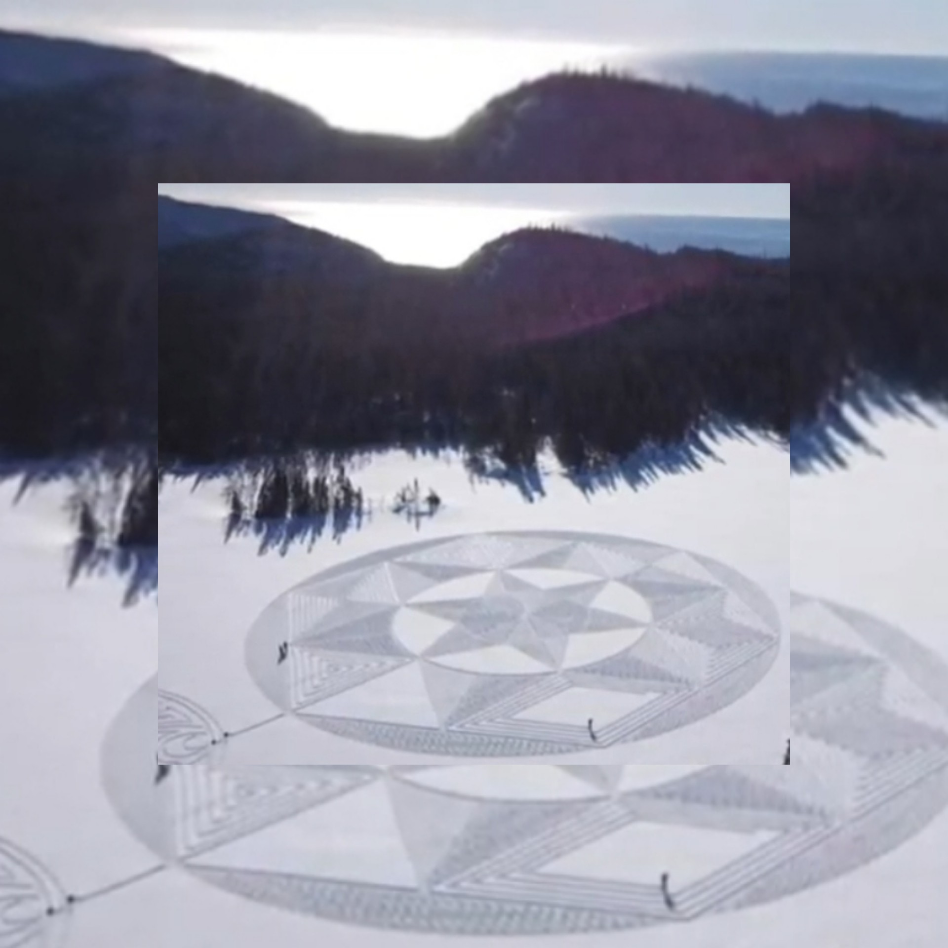 شاهد بالفيديو رجل كندي من أونتاريو يبدع برسوم رائعة على الثلوج بواسطة أحذية الثلوج