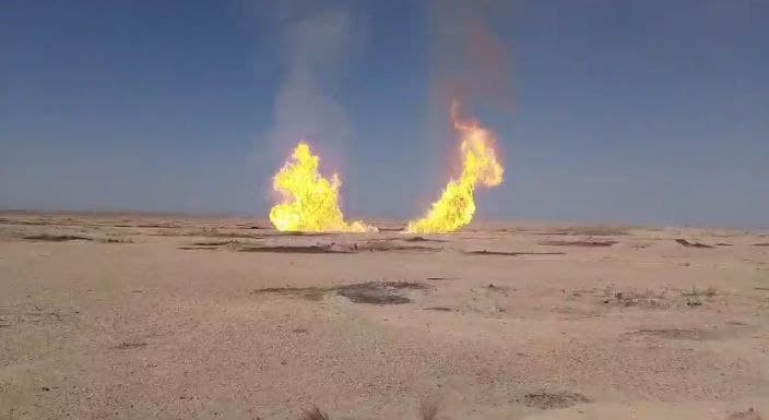 شاهد بالفيديو- انفجار خط غاز شرق سوريا دون معرفة الأسباب