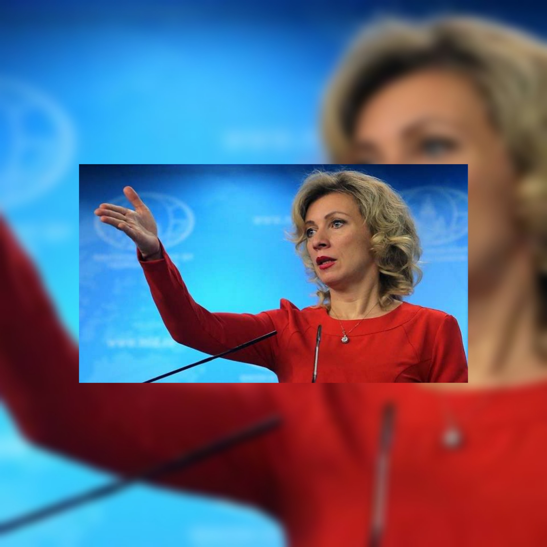 صحفي يقدم عرض زواج للمتحدثة باسم وزارة الخارجية الروسية  والمتحدثة تعلق بعد إعتقاله  الرجال يجب أن يسيطروا على عواطفهم