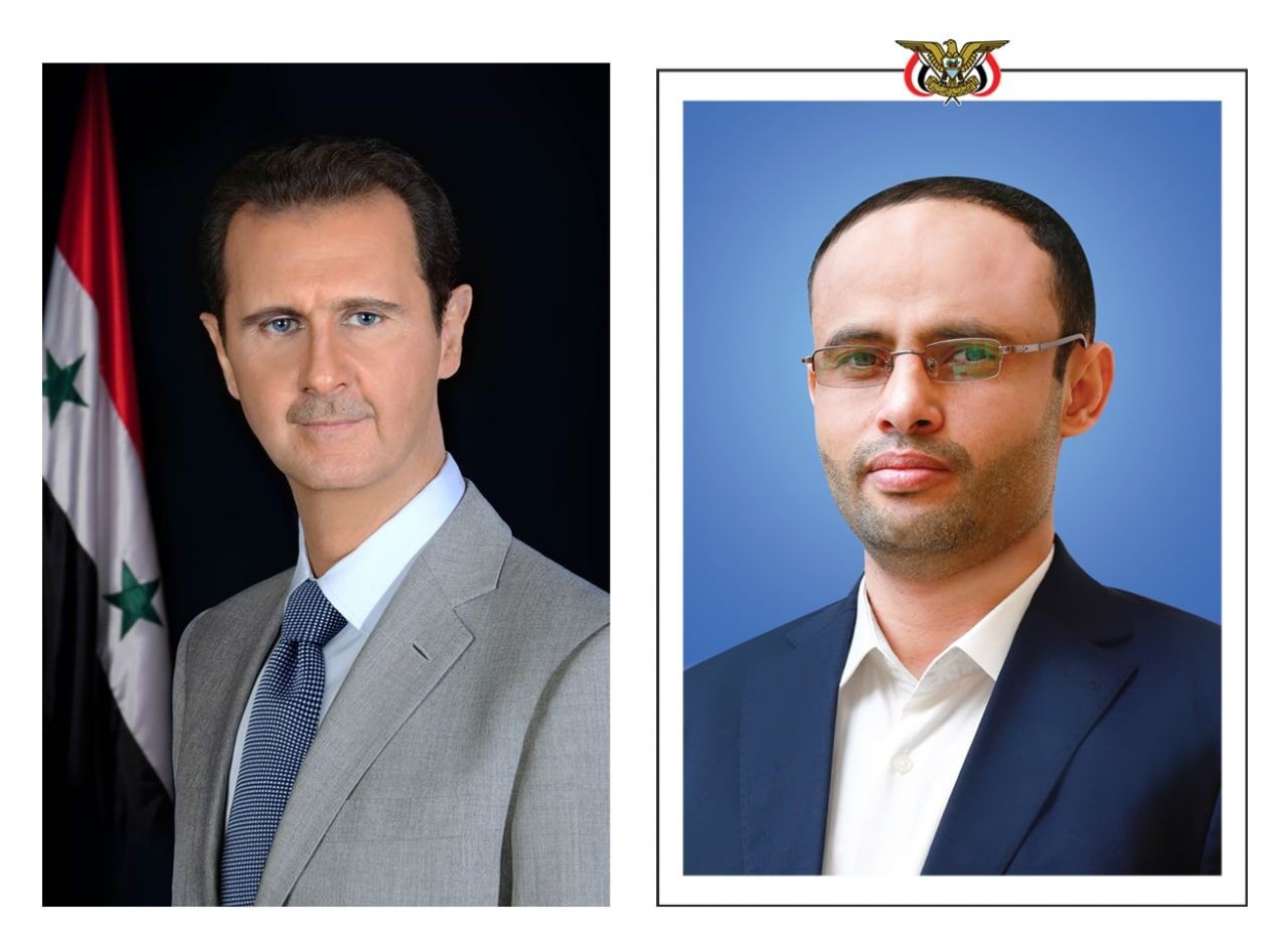 برقية من الرئاسة اليمنية إلى الرئيس السوري بشار الأسد..