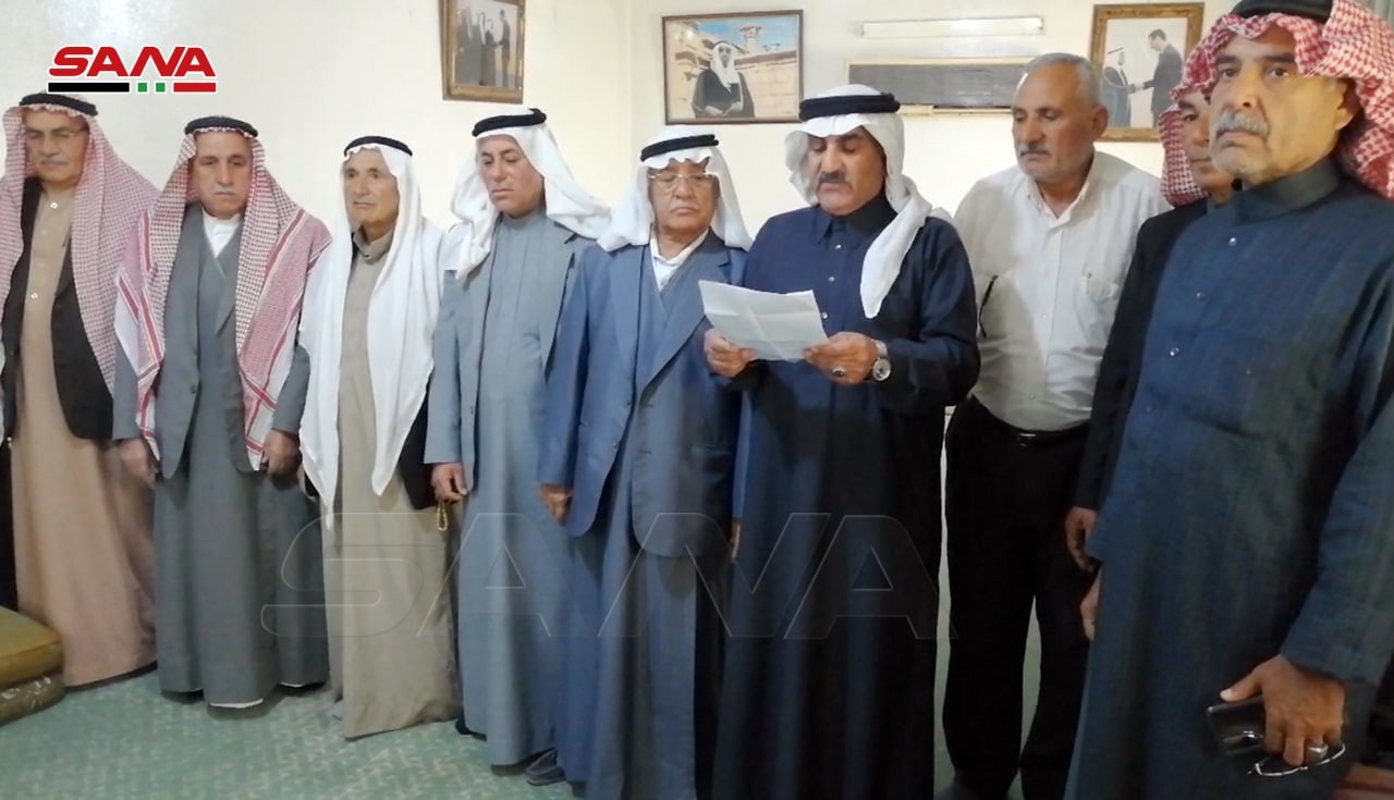 شيوخ ووجهاء قبيلة طي: لا بديل عن المقاومة الشعبية في وحه قسد والاحتلال الأمريكي