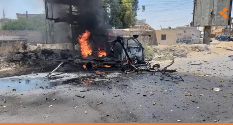 انفجار شاحنة تنقل نفط في “رأس العين” على طريق يستخدم للتهريب