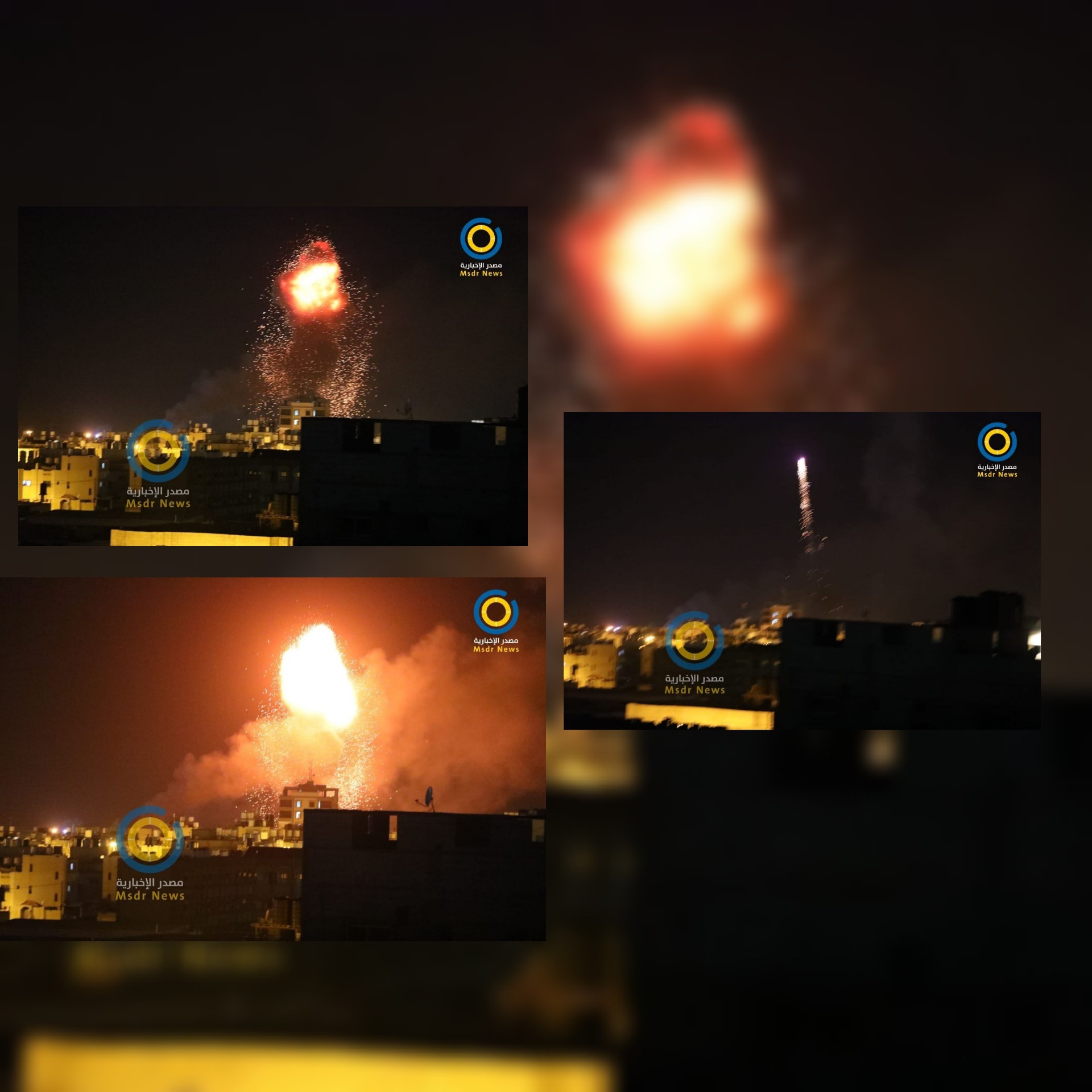 بالفيديو والصور :  الجيش الإسرائيلي يستهدف مواقع للفصائل الفلسطينية في غزة لليوم الثاني على التوالي