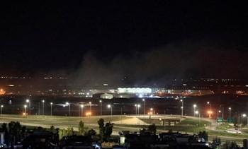 بالفيديو: استهداف مطار أربيل واطلاق صافرات الإنذار في القنصلية الأمريكية