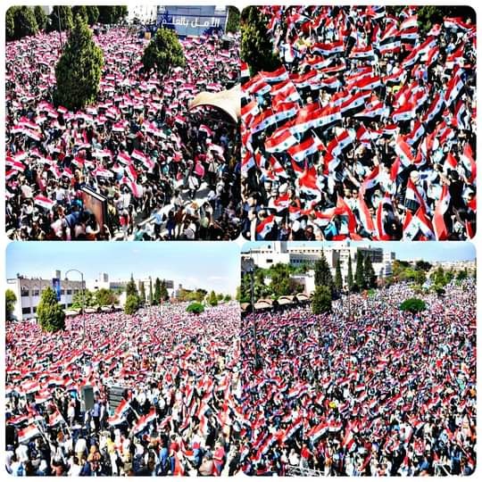 إضاءات/ مسيرات حاشدة في  سورية دعما للرئيس بشار الأسد