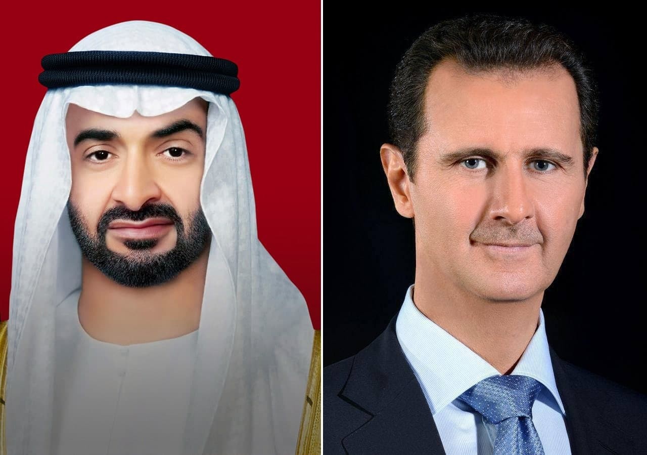 الاول من نوعه منذ عشر سنوات.. ولي عهد أبوظبي يتلقى اتصالا هاتفيا من الرئيس السوري