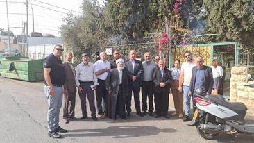 لقاء هيئة العمل الوطني والهيئة الإسلامية والمتابعة العليا مع أهالي الشيخ جراح القدس.
